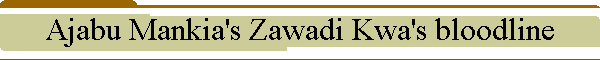 Ajabu Mankia's Zawadi Kwa's bloodline